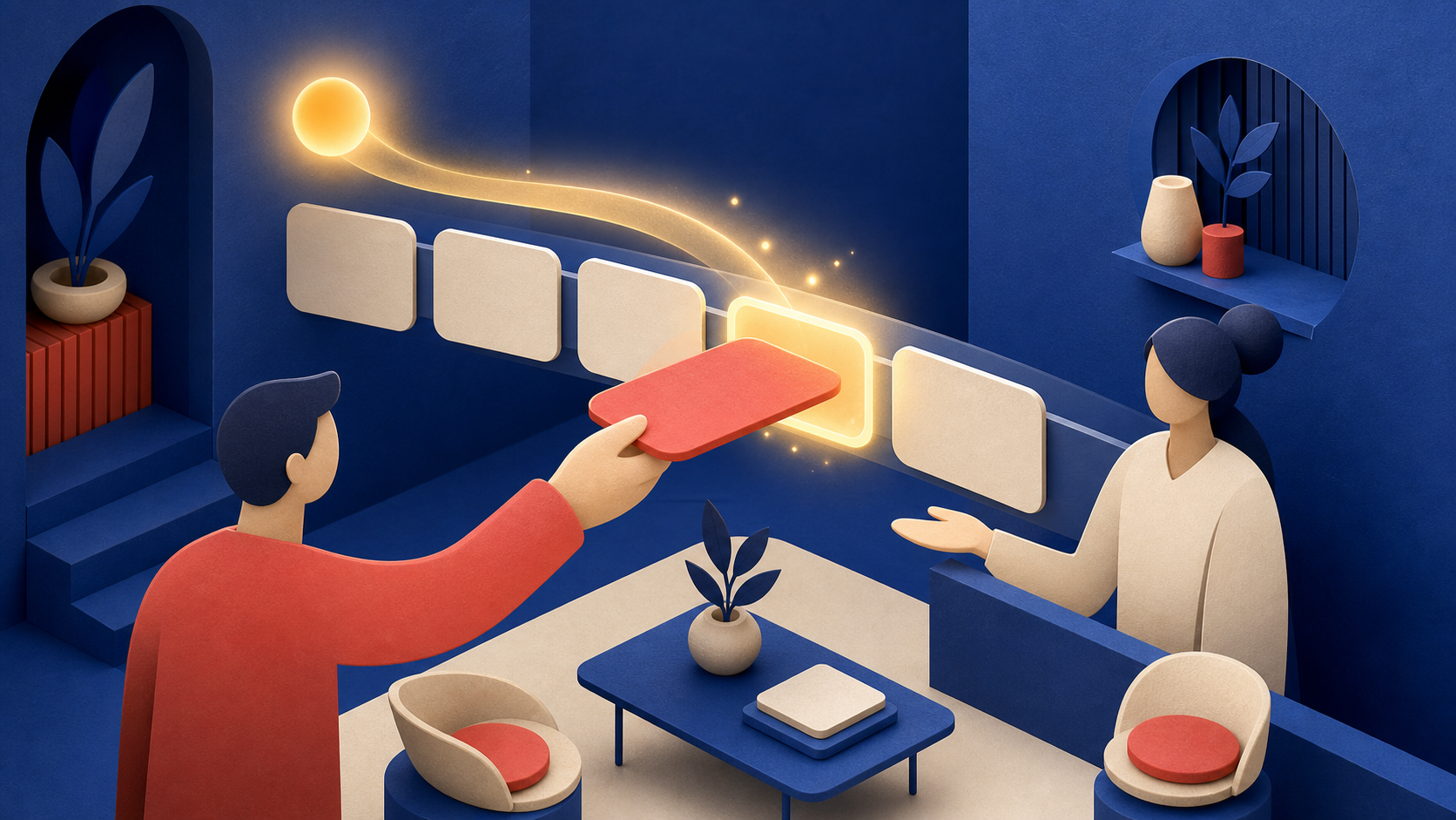 Visuel thématique pour «Comment automatiser les rendez-vous, rappels et reports avec l’IA ?» — Visuel 01